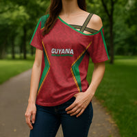 Caribbean Cricket Custom Guyana Cross Shoulder Shirt Warriors Rise Amazonian Geometry Motif