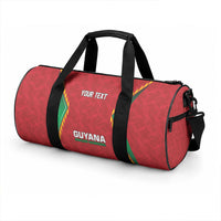 Caribbean Cricket Custom Guyana Duffle Bag Warriors Rise Amazonian Geometry Motif