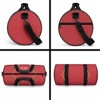 Caribbean Cricket Custom Guyana Duffle Bag Warriors Rise Amazonian Geometry Motif