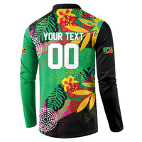 Caribbean Cricket Custom St Kitts and Nevis Button Sweatshirt Patriots Roar Louder Island's Flora Inspired