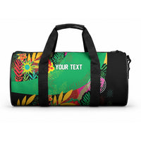 Caribbean Cricket Custom St Kitts and Nevis Duffle Bag Patriots Roar Louder Island's Flora Inspired