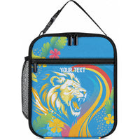 Caribbean Cricket Custom Saint Lucia Lunch Bag Kite'y Enspiwe'w Hibiscus Flowers Edition