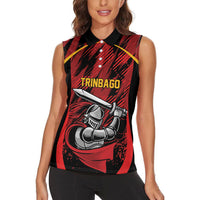 Caribbean Cricket Custom Trinidad and Tobago Women Sleeveless Polo Shirt Trinbago Knight We Are TKR