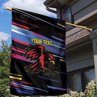 Caribbean Cricket Custom Antigua and Barbuda Garden Flag Abstract Geometric Pattern