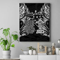 New Zealand Rugby Canvas Wall Art Black Haka Dance With NZ Champions History LT9 - Wonder Print Shop