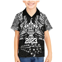 New Zealand Rugby Family Matching Mermaid Dress and Hawaiian Shirt Black Haka Dance With NZ Champions History LT9 - Wonder Print Shop