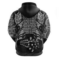 New Zealand Rugby Hoodie Black Haka Dance With NZ Champions History - Wonder Print Shop