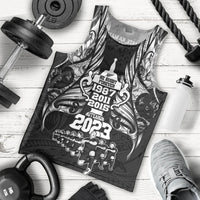 New Zealand Rugby Men Tank Top Black Haka Dance With NZ Champions History - Wonder Print Shop