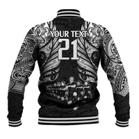 Custom New Zealand Rugby Baseball Jacket Black Haka Dance With NZ Champions History LT9 - Wonder Print Shop
