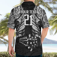 Custom New Zealand Rugby Hawaiian Shirt Black Haka Dance With NZ Champions History - Wonder Print Shop