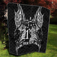 Custom New Zealand Rugby Quilt Black Haka Dance With NZ Champions History - Wonder Print Shop