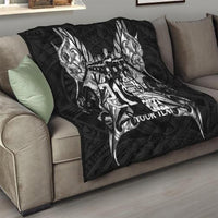 Custom New Zealand Rugby Quilt Black Haka Dance With NZ Champions History - Wonder Print Shop