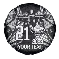 Custom New Zealand Rugby Spare Tire Cover Black Haka Dance With NZ Champions History - Wonder Print Shop