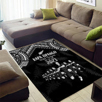 NZ Rugby Area Rug Kapa Opango Maori Haka With Years of The All Black Champions LT9 - Wonder Print Shop