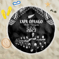 NZ Rugby Beach Blanket Kapa Opango Maori Haka With Years of The All Black Champions LT9 - Wonder Print Shop