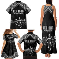 NZ Rugby Family Matching Tank Maxi Dress and Hawaiian Shirt Kapa Opango Maori Haka With Years of The All Black Champions - Wonder Print Shop