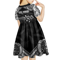 NZ Rugby Kid Short Sleeve Dress Kapa Opango Maori Haka With Years of The All Black Champions - Wonder Print Shop