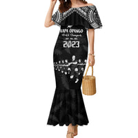 NZ Rugby Mermaid Dress Kapa Opango Maori Haka With Years of The All Black Champions - Wonder Print Shop
