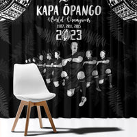 NZ Rugby Window Curtain Kapa Opango Maori Haka With Years of The All Black Champions - Wonder Print Shop