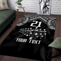 Custom NZ Rugby Area Rug Kapa Opango Maori Haka With Years of The All Black Champions LT9 - Wonder Print Shop