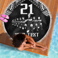 Custom NZ Rugby Beach Blanket Kapa Opango Maori Haka With Years of The All Black Champions LT9 - Wonder Print Shop