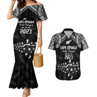 Custom NZ Rugby Couples Matching Mermaid Dress and Hawaiian Shirt Kapa Opango Maori Haka With Years of The All Black Champions LT9 - Wonder Print Shop