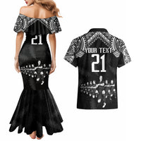 Custom NZ Rugby Couples Matching Mermaid Dress and Hawaiian Shirt Kapa Opango Maori Haka With Years of The All Black Champions LT9 - Wonder Print Shop