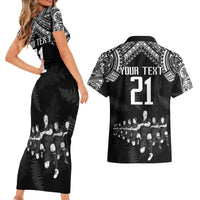 Custom NZ Rugby Couples Matching Short Sleeve Bodycon Dress and Hawaiian Shirt Kapa Opango Maori Haka With Years of The All Black Champions LT9 - Wonder Print Shop