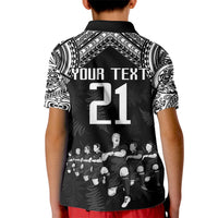Custom NZ Rugby Kid Polo Shirt Kapa Opango Maori Haka With Years of The All Black Champions - Wonder Print Shop
