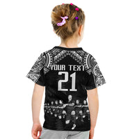 Custom NZ Rugby Kid T Shirt Kapa Opango Maori Haka With Years of The All Black Champions - Wonder Print Shop