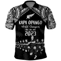Custom NZ Rugby Polo Shirt Kapa Opango Maori Haka With Years of The All Black Champions - Wonder Print Shop