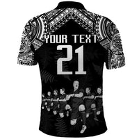 Custom NZ Rugby Polo Shirt Kapa Opango Maori Haka With Years of The All Black Champions - Wonder Print Shop