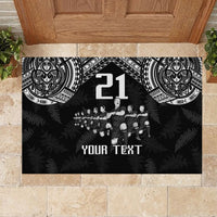 Custom NZ Rugby Rubber Doormat Kapa Opango Maori Haka With Years of The All Black Champions - Wonder Print Shop