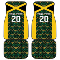 Jamaica Football Custom Car Mats Black Ethnic Motifs LT9 - Wonder Print Shop
