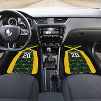 Jamaica Football Custom Car Mats Black Ethnic Motifs LT9 - Wonder Print Shop