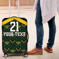 Jamaica Football Custom Luggage Cover Black Ethnic Motifs - Wonder Print Shop