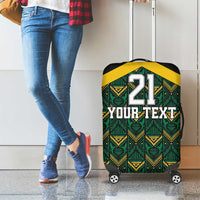 Jamaica Football Custom Luggage Cover Black Ethnic Motifs - Wonder Print Shop