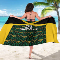 Jamaica Football Custom Sarong Black Ethnic Motifs - Wonder Print Shop