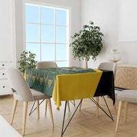 Jamaica Football Custom Tablecloth Black Ethnic Motifs - Wonder Print Shop