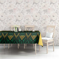 Jamaica Football Custom Tablecloth Black Ethnic Motifs - Wonder Print Shop