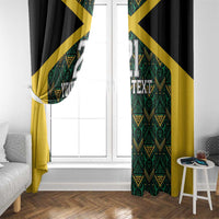 Jamaica Football Custom Window Curtain Black Ethnic Motifs - Wonder Print Shop