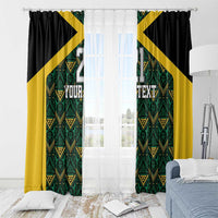 Jamaica Football Custom Window Curtain Black Ethnic Motifs - Wonder Print Shop