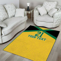 Jamaica Football Custom Area Rug Gold Ethnic Motifs LT9 - Wonder Print Shop
