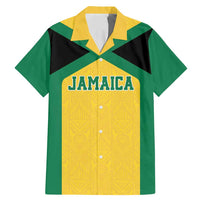 Jamaica Football Custom Family Matching Mermaid Dress and Hawaiian Shirt Gold Ethnic Motifs LT9 - Wonder Print Shop