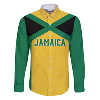 Jamaica Football Custom Family Matching Tank Maxi Dress and Hawaiian Shirt Gold Ethnic Motifs - Wonder Print Shop