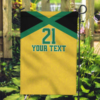 Jamaica Football Custom Garden Flag Gold Ethnic Motifs - Wonder Print Shop