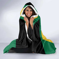 Jamaica Football Custom Hooded Blanket Gold Ethnic Motifs
