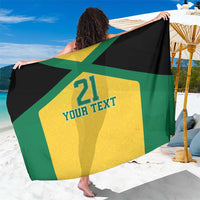 Jamaica Football Custom Sarong Gold Ethnic Motifs - Wonder Print Shop