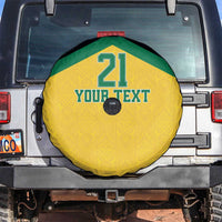 Jamaica Football Custom Spare Tire Cover Gold Ethnic Motifs - Wonder Print Shop