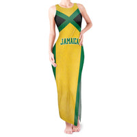 Jamaica Football Custom Tank Maxi Dress Gold Ethnic Motifs - Wonder Print Shop